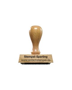 Holzstempel 70 mm 6 Zeilen